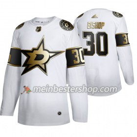 Dallas Stars Ben Bishop 30 Adidas 2019-2020 Golden Edition Weiß Trikot Authentic - Herren